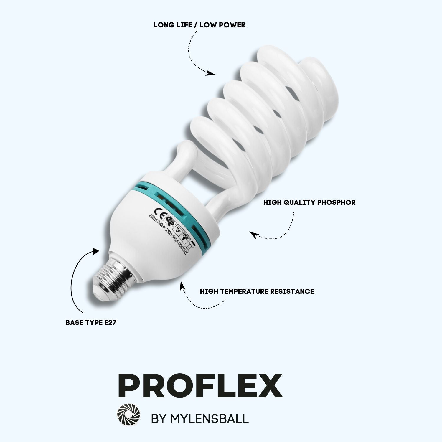 Proflex 135W Photography Bulb: Daylight Balanced, Energy Efficient, High Output Lighting - mylensball.com.au