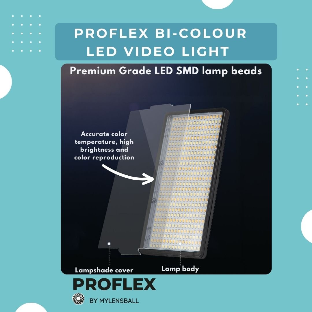 ProFlex 40W LED Lighting Kit: Versatile and Portable Professional Lighting Solution - mylensball.com.au