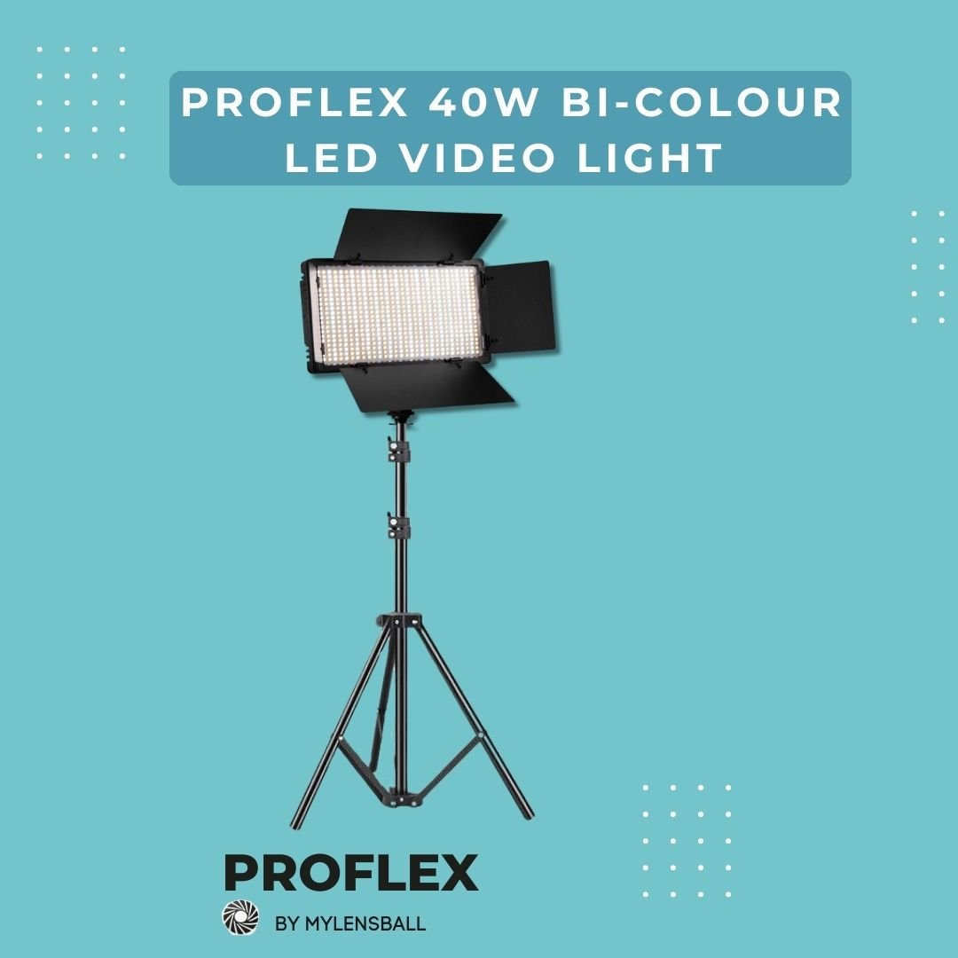 ProFlex 40W LED Lighting Kit: Versatile and Portable Professional Lighting Solution - mylensball.com.au