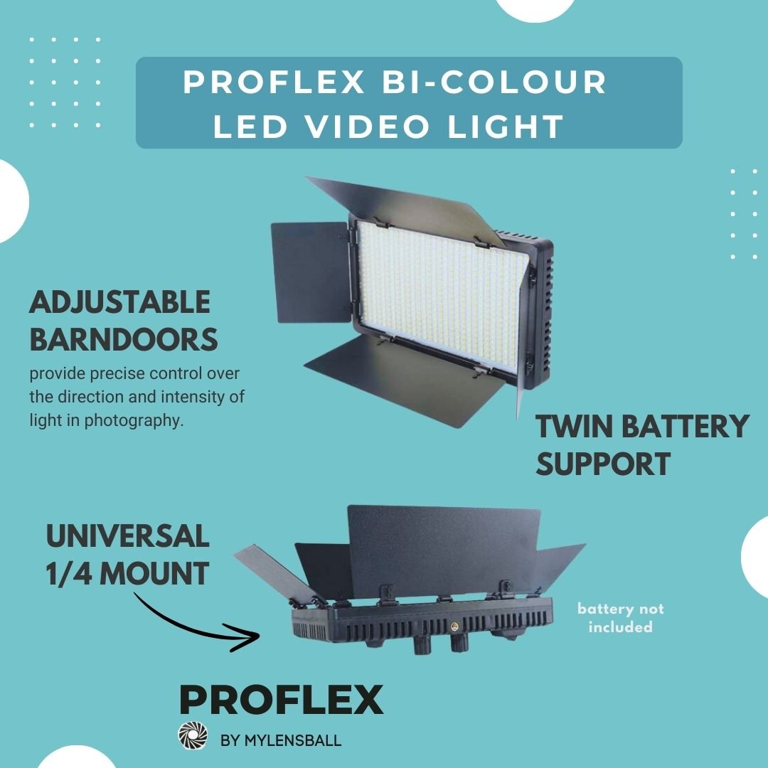 ProFlex 40W LED Lighting Kit: Versatile and Portable Professional Lighting Solution - mylensball.com.au