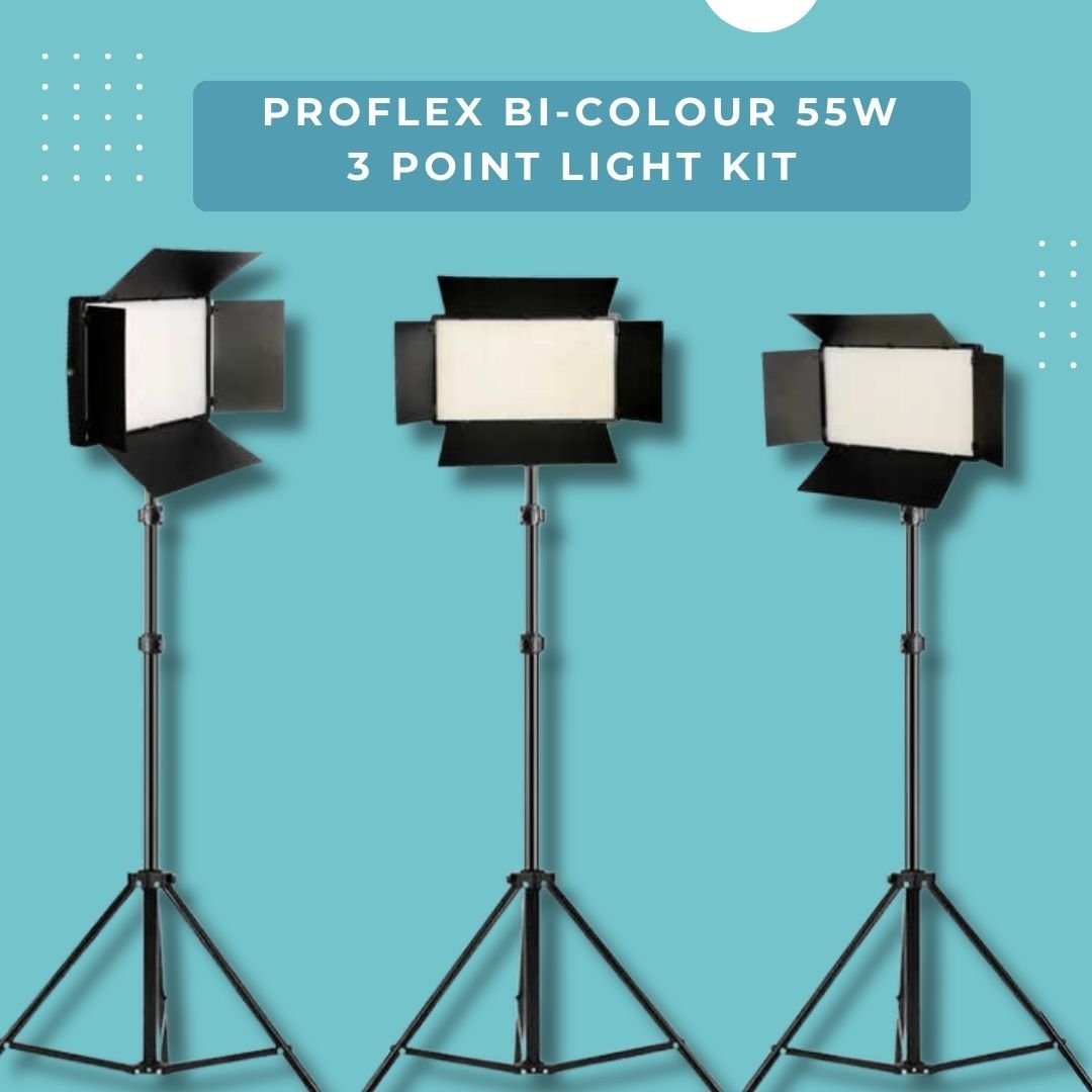 ProFlex Bi - Color 55W Video LED Light Kit - mylensball.com.au