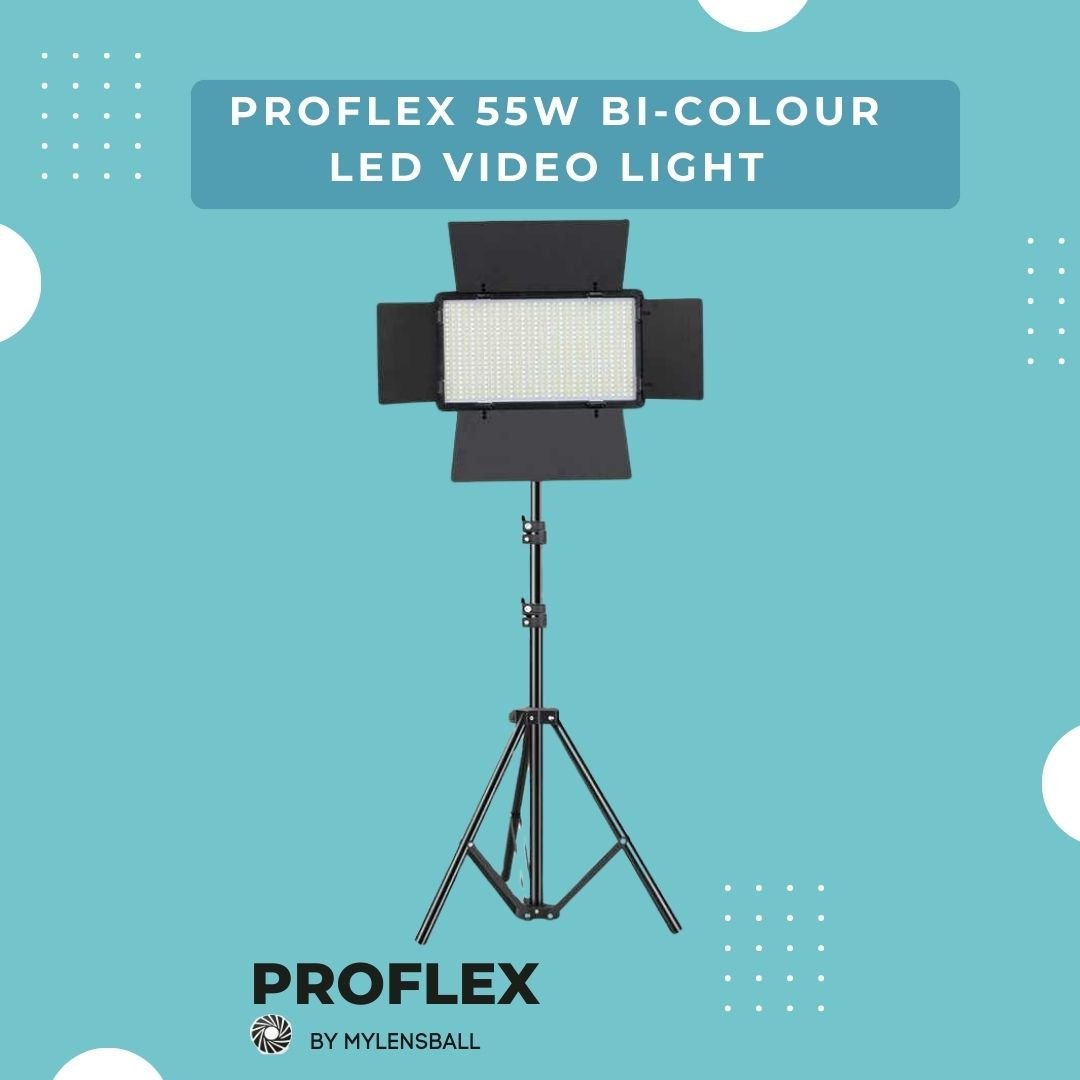 ProFlex Bi - Color 55W Video LED Light Kit - mylensball.com.au