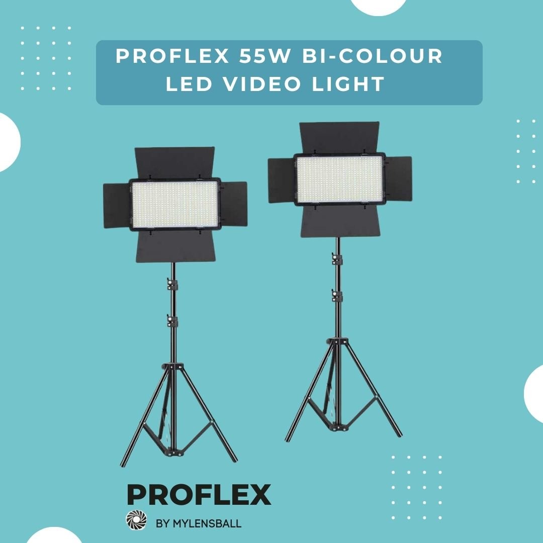 ProFlex Bi - Color 55W Video LED Light Kit - mylensball.com.au