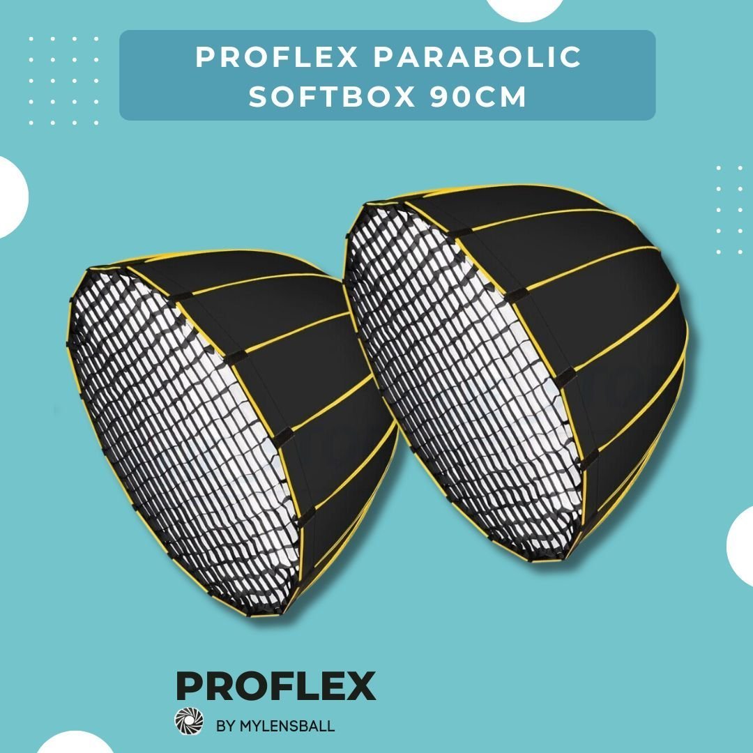 ProFlex Parabolic Softbox 90cm: Professional Lighting Solution for Studio and Outdoor Photography - mylensball.com.au