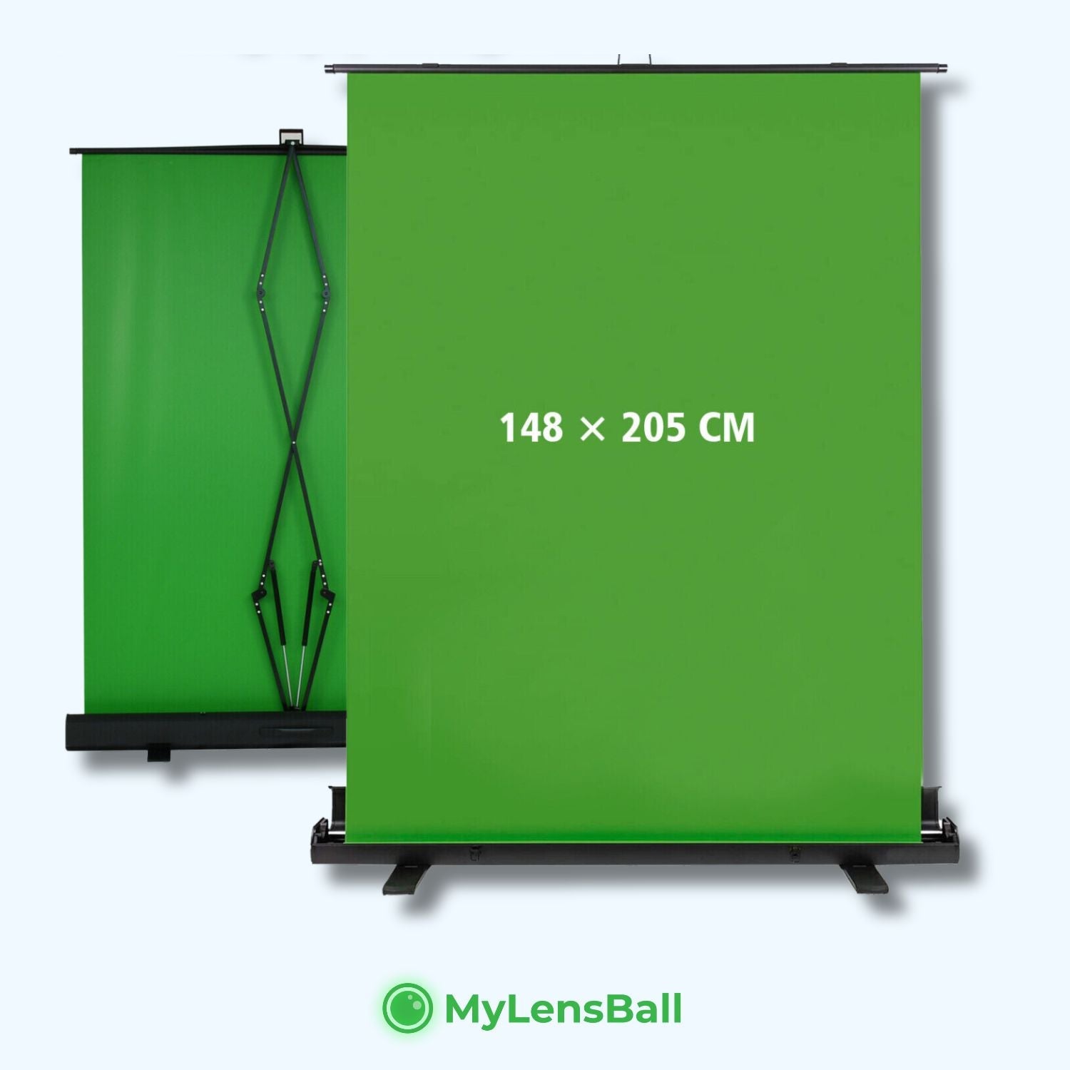 Pro Chroma Key Green Screen - Collapsible Design - mylensball.com.au