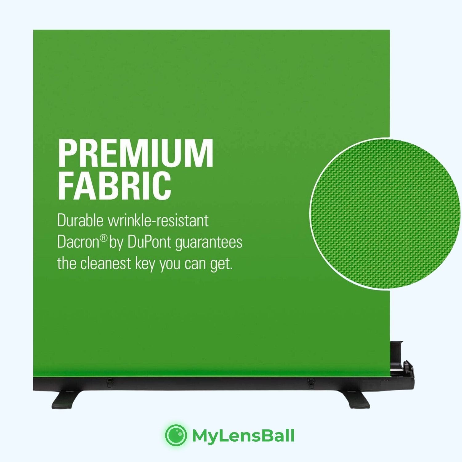 Pro Chroma Key Green Screen - Collapsible Design - mylensball.com.au