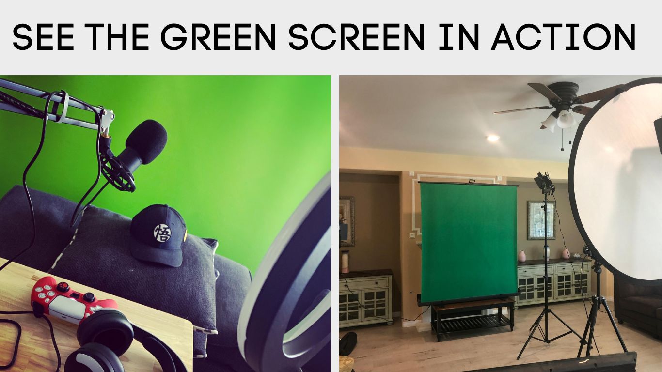 Pro Chroma Key Green Screen - Collapsible Design - mylensball.com.au